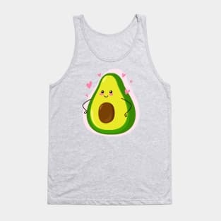 Cute Avocado Cartoon Drawing Tank Top